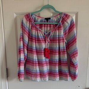 J. Crew Colorful Striped Women's Top Size XS